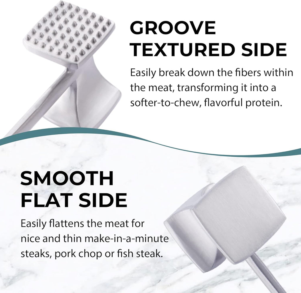 Meat Tenderizer Hammer with Comfortable-Grip Handle